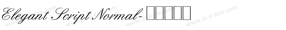 Elegant Script Normal字体转换